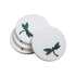 Round Marble Coasters with Malachite Inlay (Set of 4)